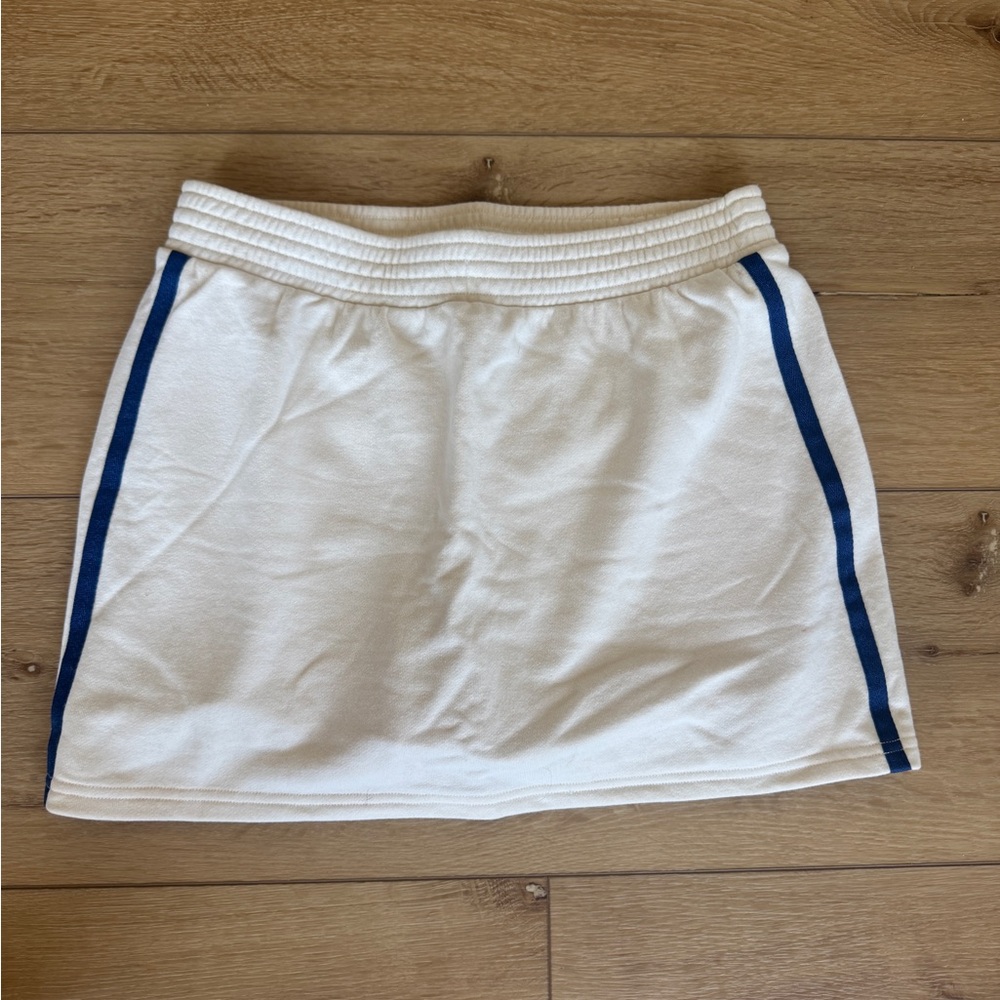 Z Supply Cream Skort with Navy Stripes